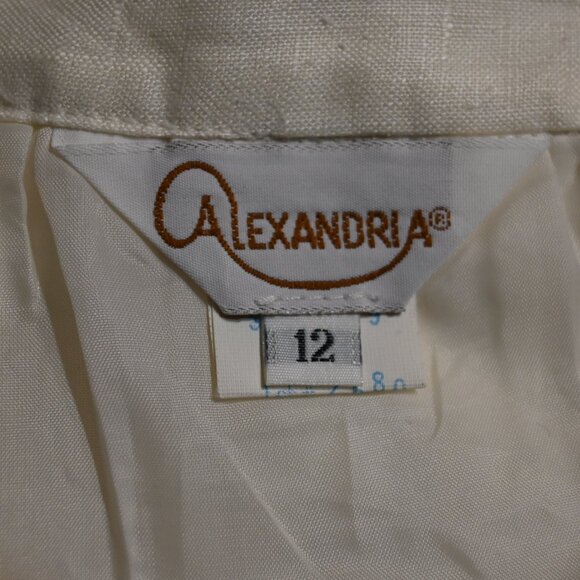 70's Alexandria Linen Pleated Skirt - Picture 4 of 6